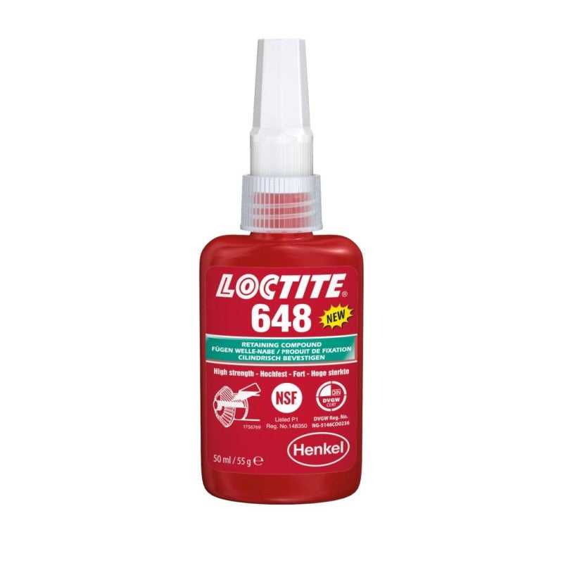 Adeziv pentru fixarea angrenajelor și pinioanelor în cutiile de viteze, Loctite 648, 50 ml