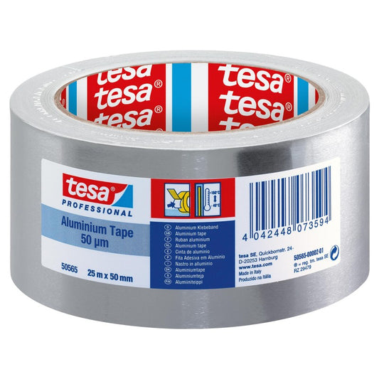 TESA BANDA ALUMINIU 50MY 50M 25MM FARA LINER ARGINTIU